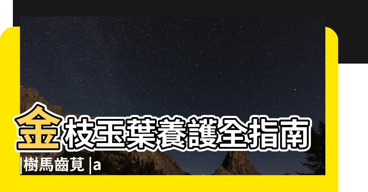 【金枝玉葉植物英文】金枝玉葉養護全指南 |樹馬齒莧 |afra |