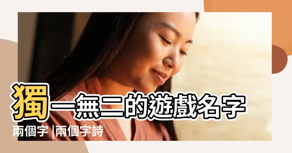 獨一無二的遊戲名字兩個字 |兩個字詩意的遊戲名字大全集 |2個字的遊戲名字大全集 |【雙字的遊戲名字大全集】
