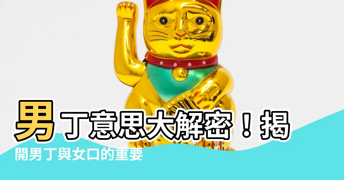 【男丁 意思】男丁意思大解密！揭開男丁與女口的重要差異！