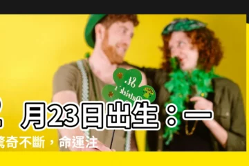 【2月23日出生的人】2月23日出生：一生驚奇不斷，命運註定大器晚成！