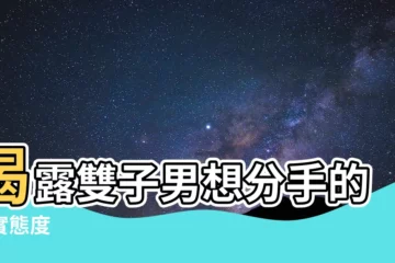 【雙子男想分手的態度】揭露雙子男想分手的真實態度