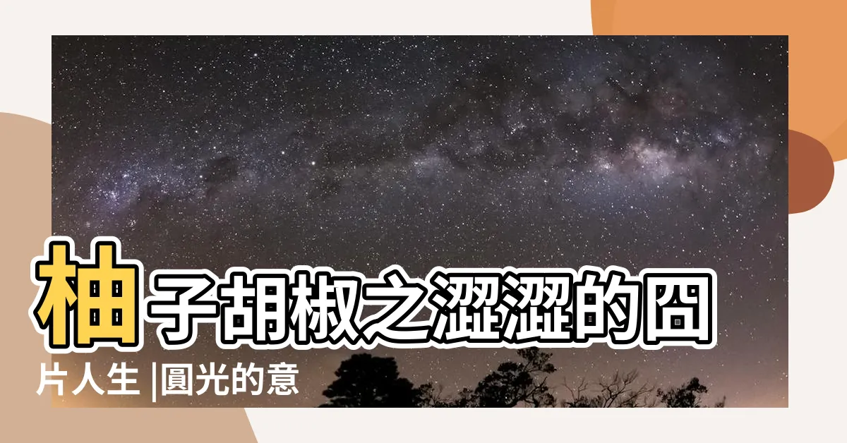 【圓光意思】柚子胡椒之澀澀的囧片人生 |圓光的意思 |