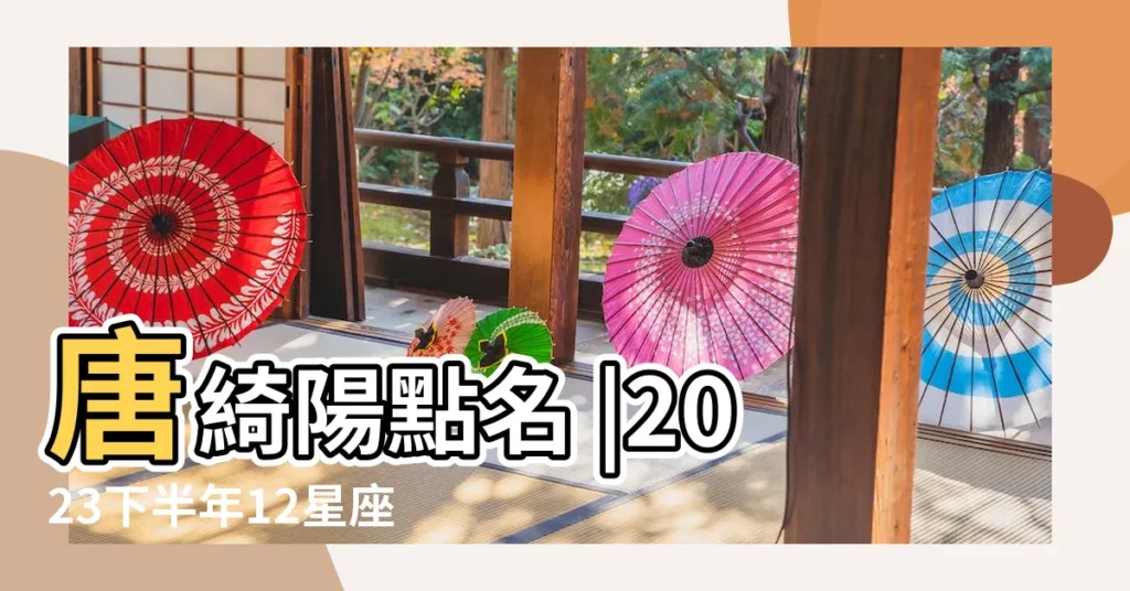 唐綺陽點名 |2023下半年12星座桃花運排行榜全解析 |準備脱單 |【十二星座桃花運在什麼時候】