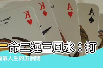 【一命 二運 三風水 四積陰德 五讀書】一命二運三風水：打造福氣人生的五個關鍵