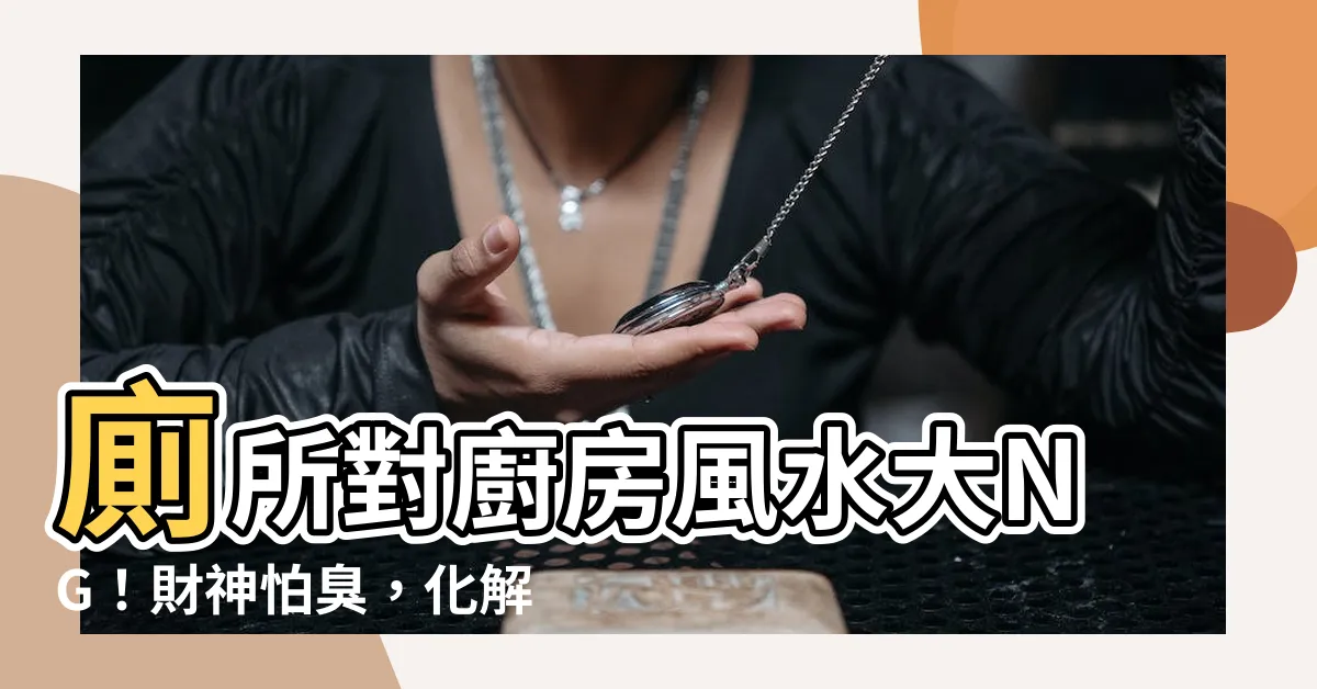 【廁所對廚房風水】廁所對廚房風水大NG！財神怕臭，化解煞氣一招搞定