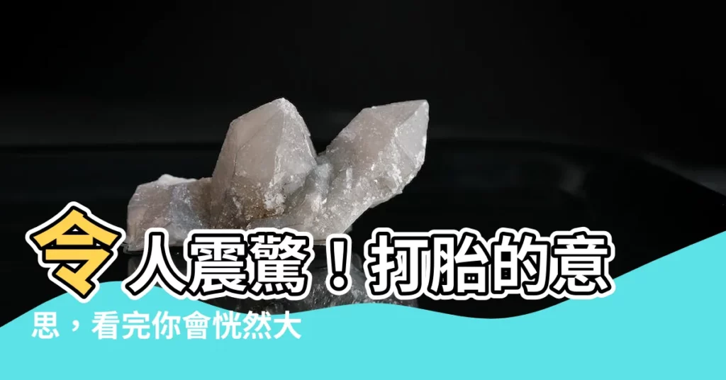 【打胎的意思】令人震驚！打胎的意思，看完你會恍然大悟！