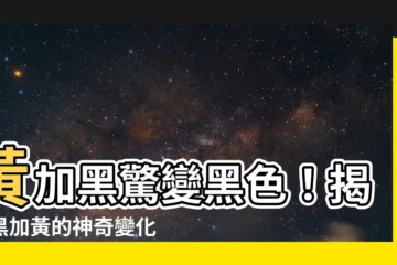 【黑加黃】黃加黑驚變黑色！揭秘黑加黃的神奇變化！