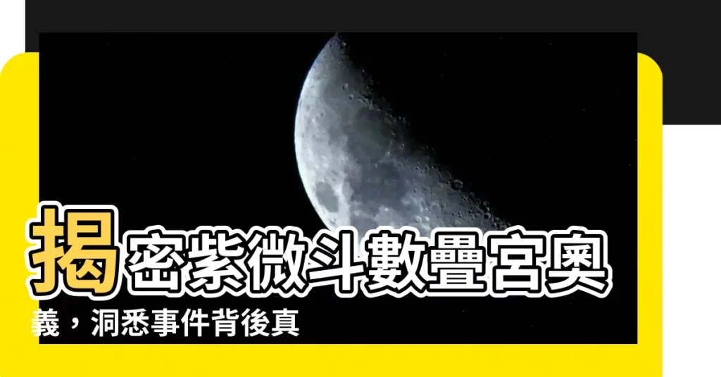 【紫微鬥數 疊宮】揭密紫微鬥數疊宮奧義，洞悉事件背後真相