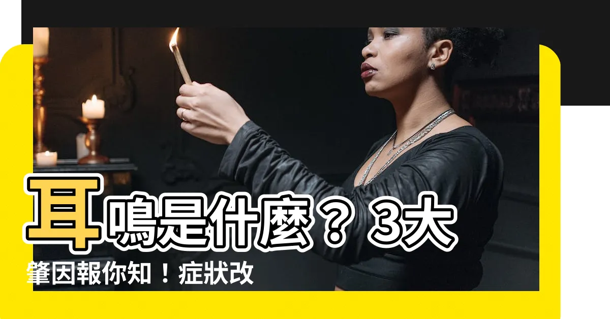 【耳鳴是什麼】耳鳴是什麼？ 3大肇因報你知！症狀改善終極指南，不再耳鳴纏身