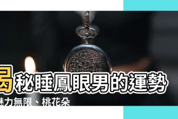 【睡鳳眼男】揭秘睡鳳眼男的運勢！魅力無限、桃花朵朵開