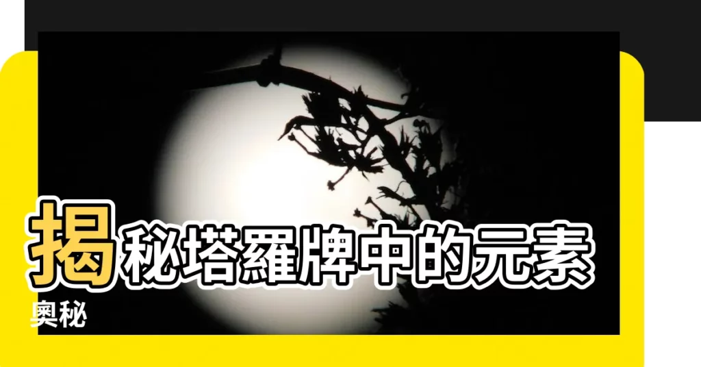 【塔羅牌元素】揭秘塔羅牌中的元素奧秘
