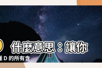 【d的意思】D 什麼意思：讓你秒懂 D 的所有含意！