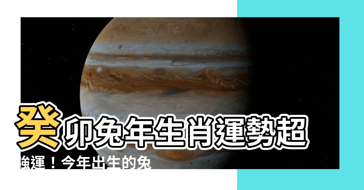 【癸卯兔年出生】癸卯兔年生肖運勢超強運！今年出生的兔年寶寶有這些特質