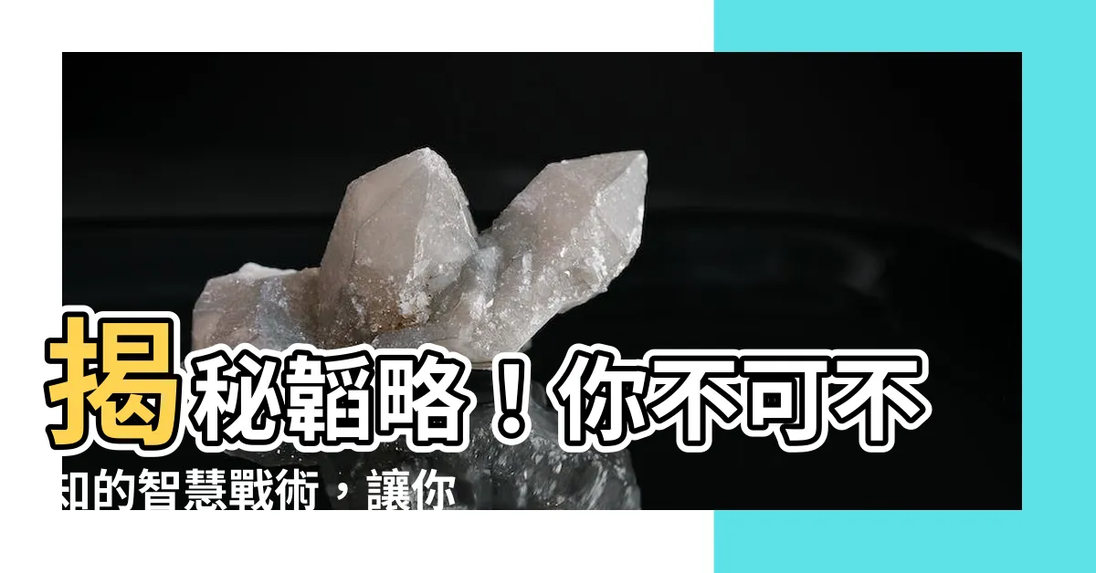 【韜略意思】揭秘韜略！你不可不知的智慧戰術，讓你在競爭中脱穎而出