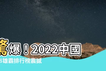 【中國城市排名2022】驚爆！2022中國城市雄霸排行榜震撼出爐，你的城市在哪裡？