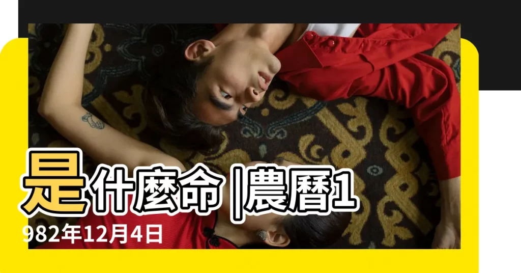 是什麼命 |農曆1982年12月4日生日算命 |1982年12月4日酉時出生屬狗的男性命運 |【1982年12月4男】