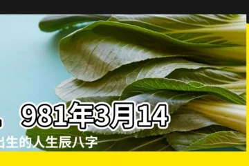【1981年3月14日出生屬相】1981年3月14日出生的人生辰八字測算 |1981年3月14日出生日期看命運 |1981年3月14日出生時間看命運 |