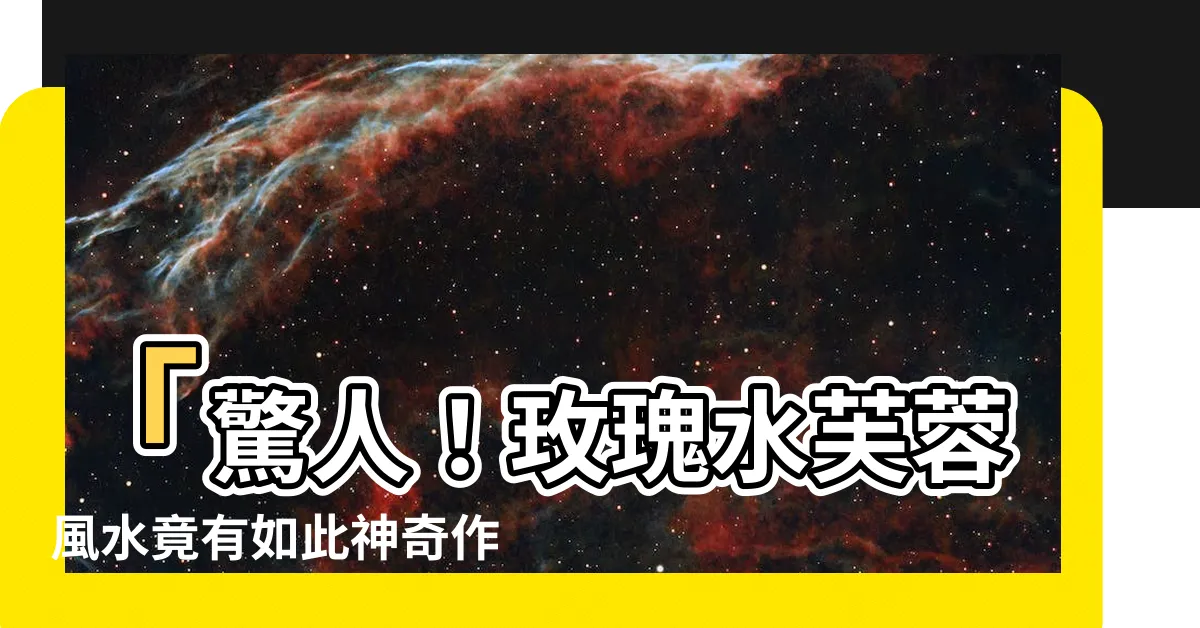 【玫瑰水芙蓉風水】「驚人！玫瑰水芙蓉風水竟有如此神奇作用！」