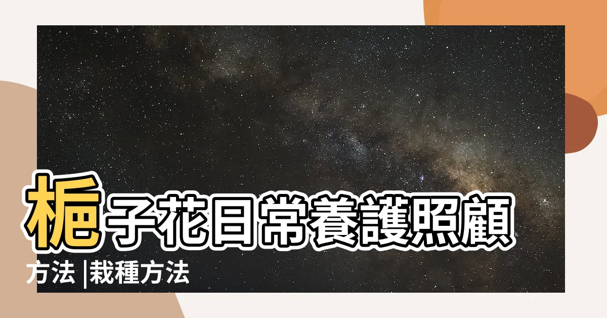 【梔子花種植】梔子花日常養護照顧方法 |栽種方法 |