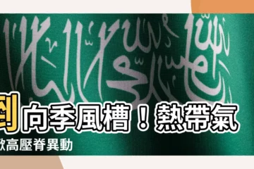 【倒向季風槽】倒向季風槽！熱帶氣旋掀高壓脊異動