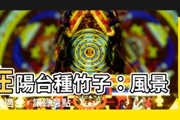 【陽台種竹子】在陽台種竹子：風景無敵適合，讓綠意點綴您的家