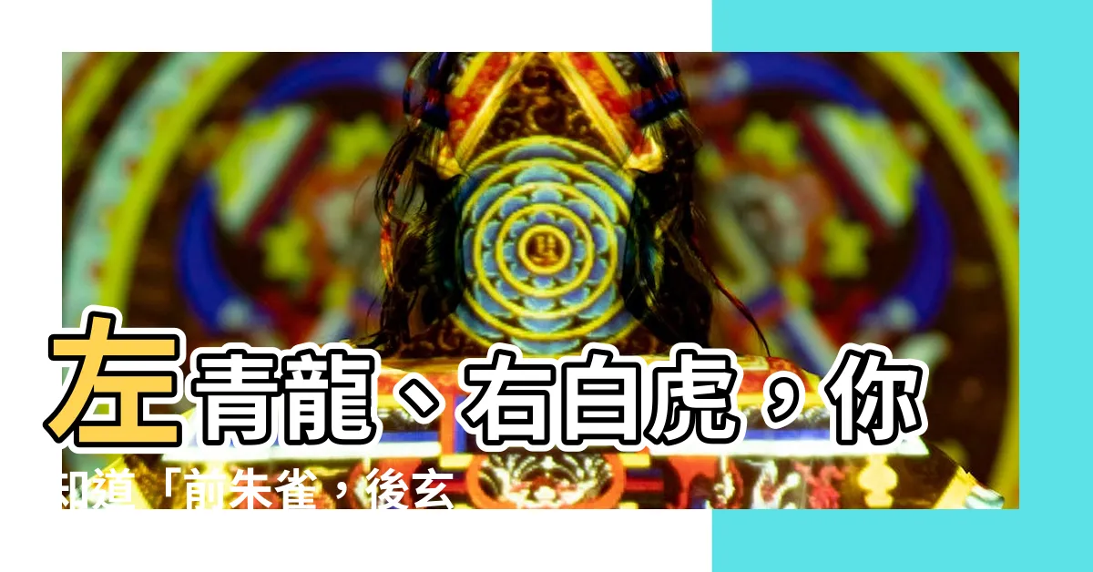 【前朱雀後玄武的意思】左青龍、右白虎，你知道「前朱雀，後玄武」背後的秘密嗎？