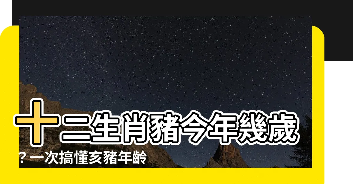 【十二生肖豬】十二生肖豬今年幾歲？一次搞懂亥豬年齡對照表！