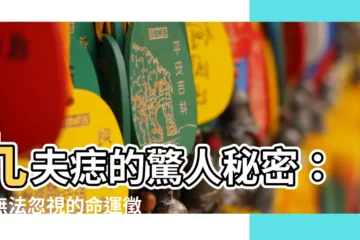 【九夫痣 意思】九夫痣的驚人秘密：你無法忽視的命運徵兆