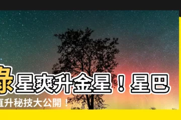 【綠星直升金星】綠星爽升金星！星巴克直升秘技大公開！