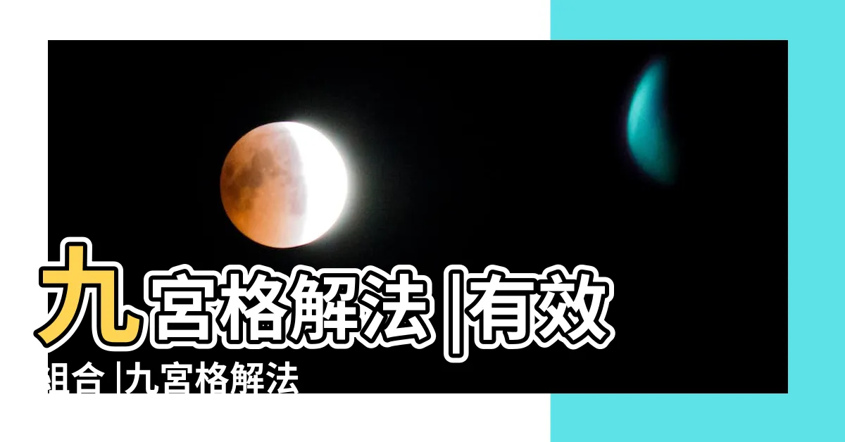 【九宮格解法】九宮格解法 |有效組合 |九宮格解法 |