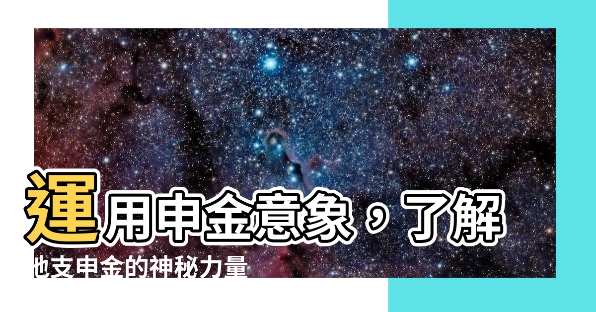 【申金意象】運用申金意象，瞭解地支申金的神秘力量