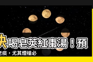 【皂莢紅棗湯】快喝皂莢紅棗湯！預防老痰，尤其煙槍必備