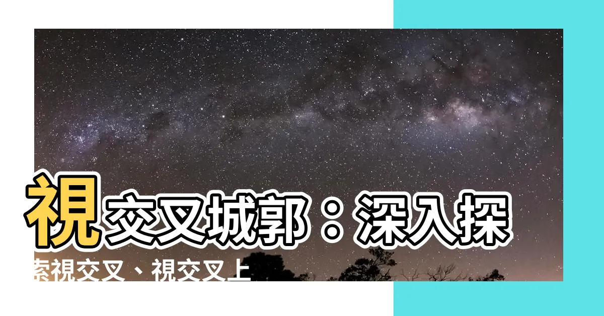 【視交叉城郭】視交叉城郭：深入探索視交叉、視交叉上核的神秘之地