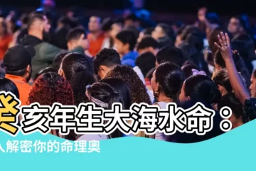 【癸亥年生大海水命】癸亥年生大海水命：深入解密你的命理奧秘！