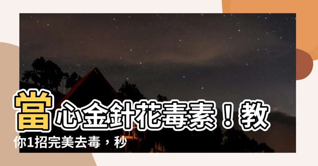 【金針花】當心金針花毒素！教你1招完美去毒，秒變健康美味料理