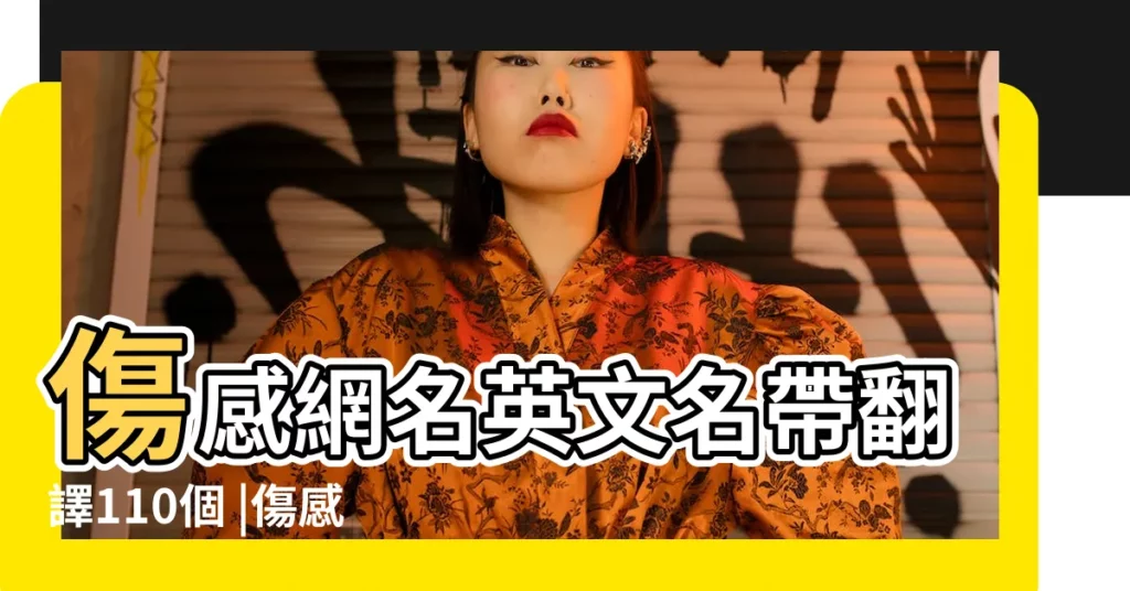 傷感網名英文名帶翻譯110個 |傷感中帶點憂鬱的英文網名 |前面英文後面中文網名 |【傷感網名後面英文】