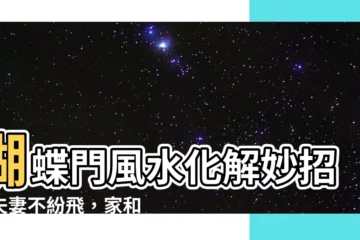 【蝴蝶門風水化解】蝴蝶門風水化解妙招！夫妻不紛飛，家和萬事興