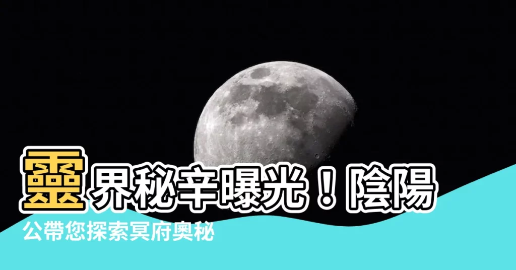 【陰陽公】靈界秘辛曝光！陰陽公帶您探索冥府奧秘