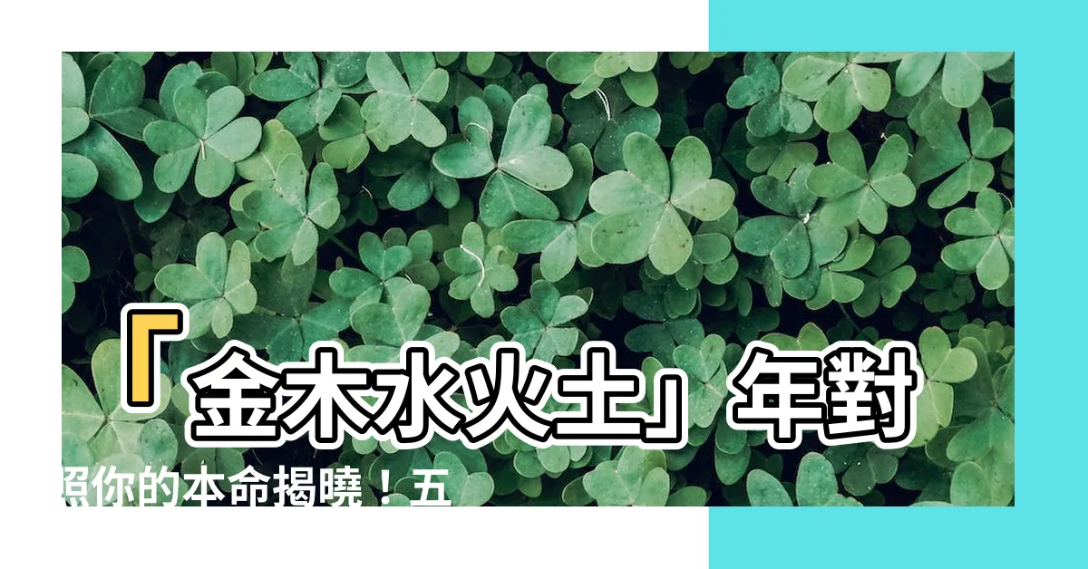 【金木水火土年】「金木水火土」年對照你的本命揭曉！五行命盤大解鎖！