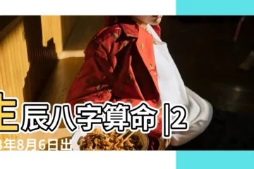 【2018年8月6曰出生】生辰八字算命 |2018年8月6日出生時間看命運 |是什麼命 |