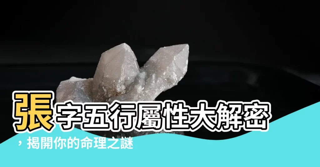 【張 屬性】張字五行屬性大解密，揭開你的命理之謎