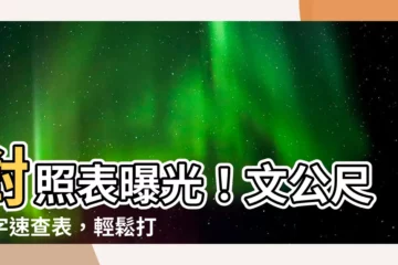 【對照表文公尺紅字速查表】對照表曝光！文公尺紅字速查表，輕鬆打造好風水辦公室！
