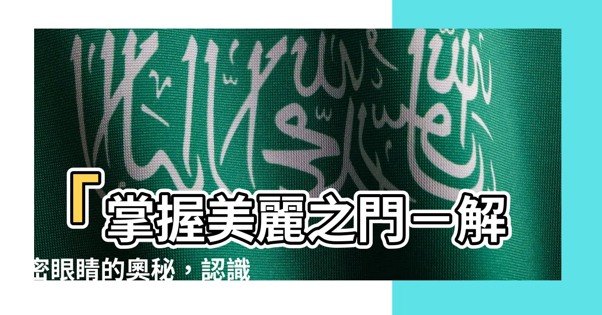 【眼睛的類型】「掌握美麗之門－解密眼睛的奧秘，認識不同眼型的魅力」