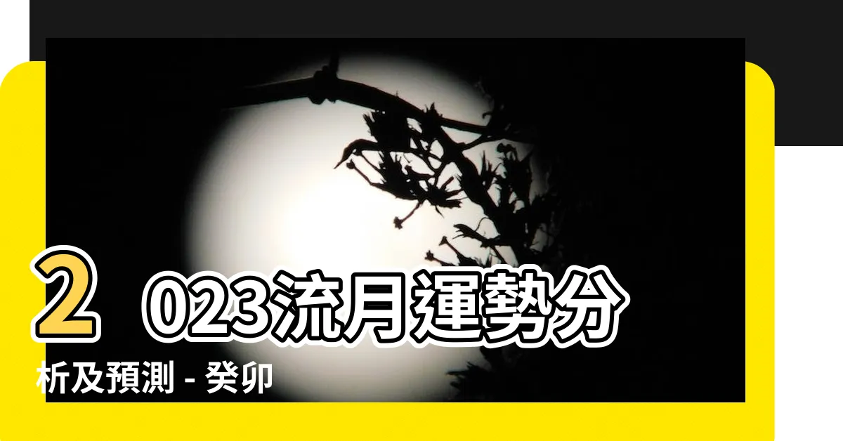 【2023流月】2023流月運勢分析及預測 - 癸卯年12個月份的未來動向！