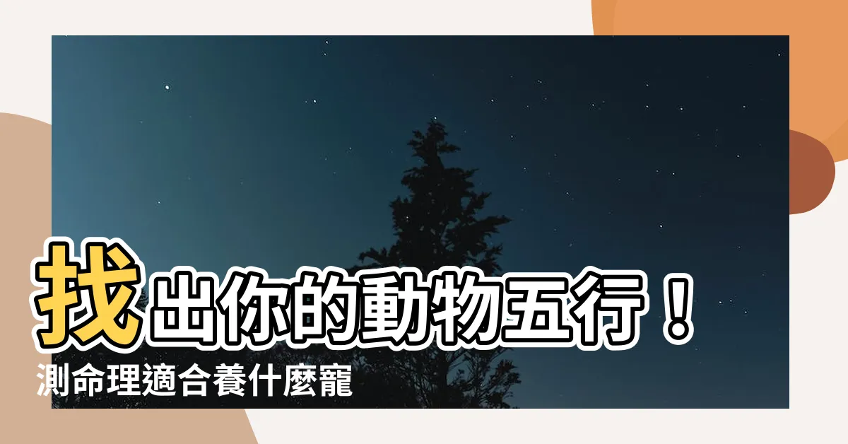【動物 五行】找出你的動物五行！測命理適合養什麼寵物