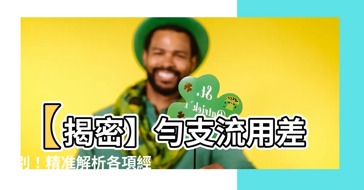 【勻支流用差別】【揭密】勻支流用差別！精準解析各項經費核銷應行注意事項