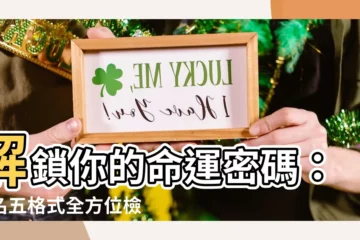【名字五格】解鎖你的命運密碼：姓名五格式全方位檢測