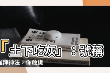 【土下】「土下吃灰」：號稱最強拜神法，你敢挑戰嗎？