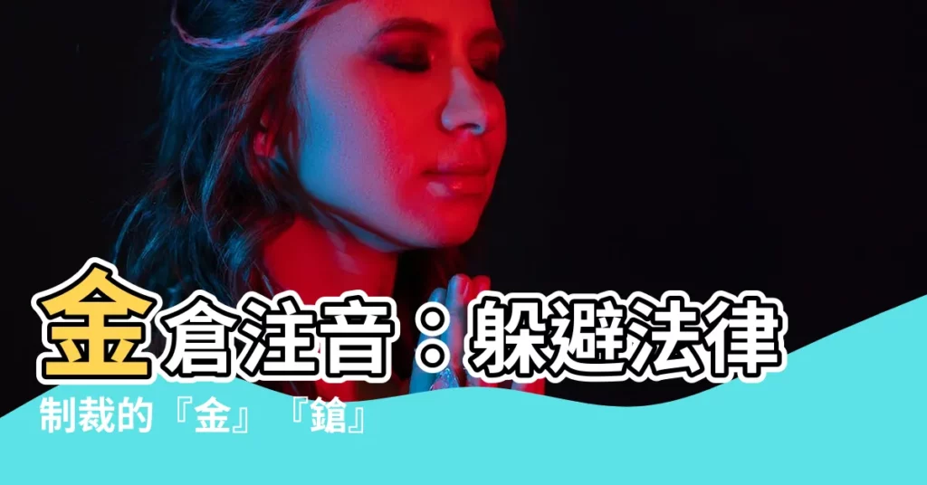 【金倉注音】金倉注音：躲避法律制裁的『金』『鎗』秘訣