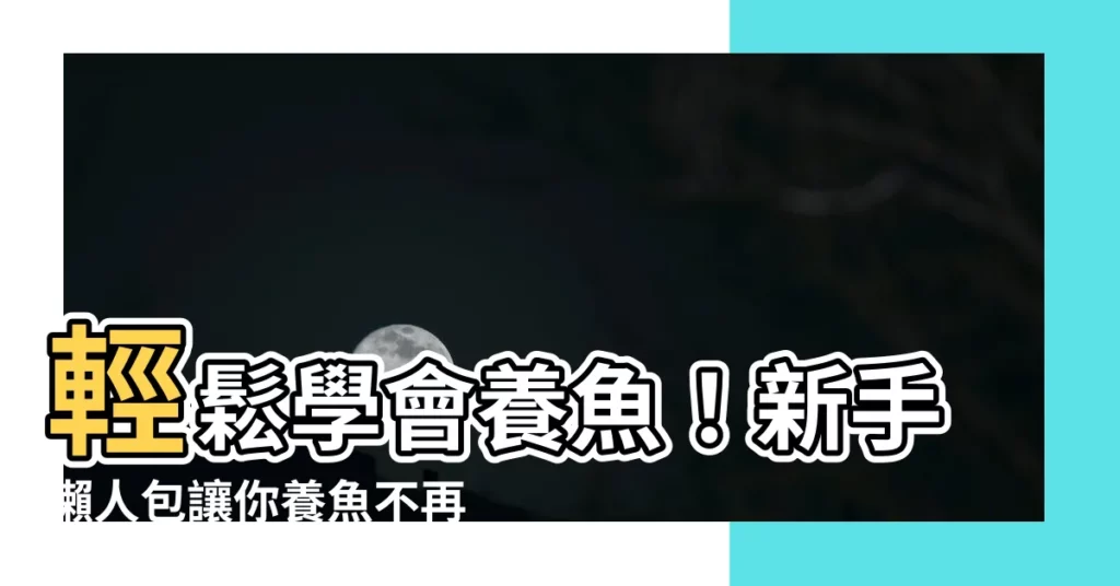 【養魚】輕鬆學會養魚！新手懶人包讓你養魚不再NG